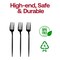 Solid Black Moderno Disposable Plastic Dessert Forks (480 Forks)